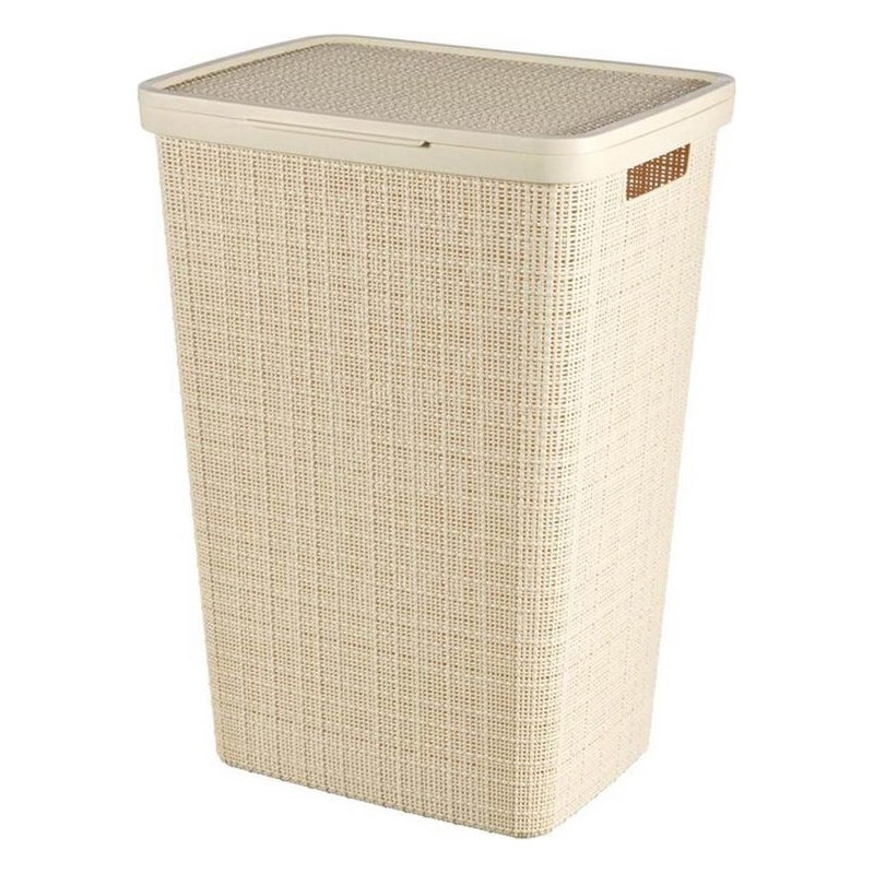 Curver wasbox 58L in jute, wit