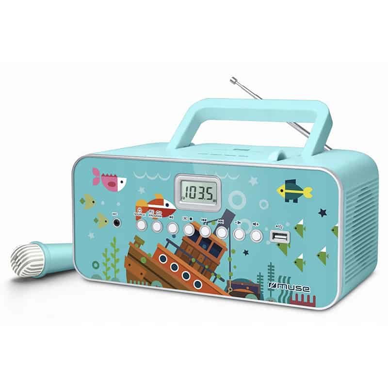 Boombox kids CD+USB+Micro - Zee (blauw)