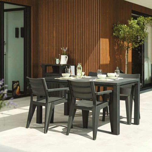 Keter Julie tafel (147x90cm) graphite Happyland