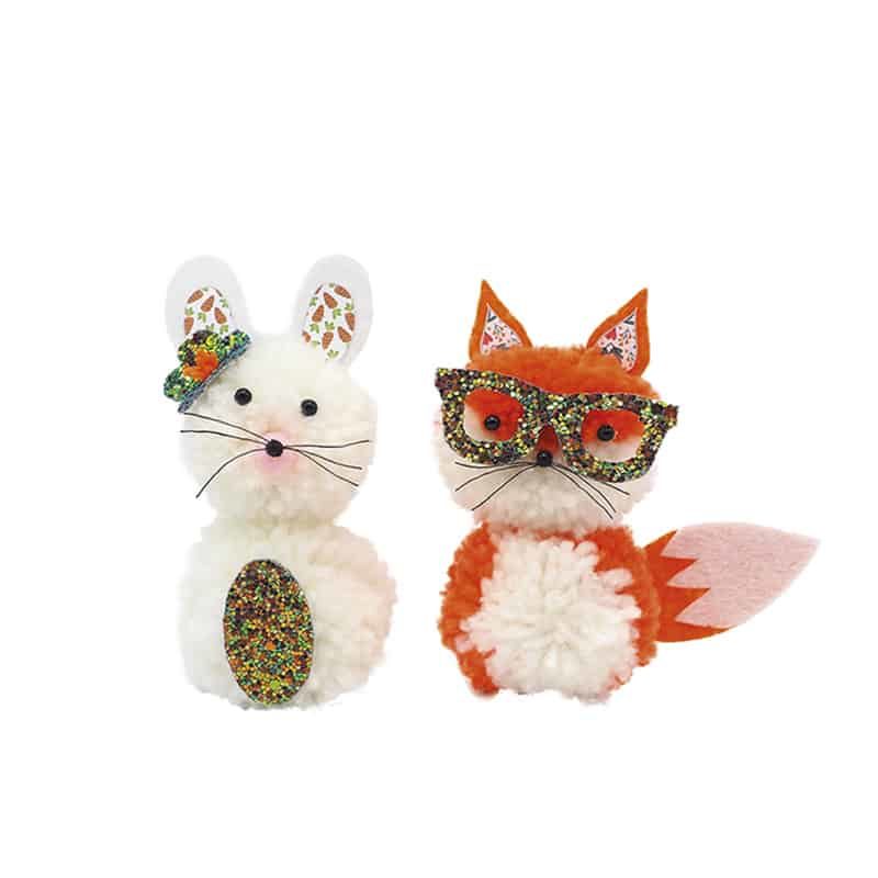Janod Maken Pompons 2 dierfiguren - Afbeelding 2