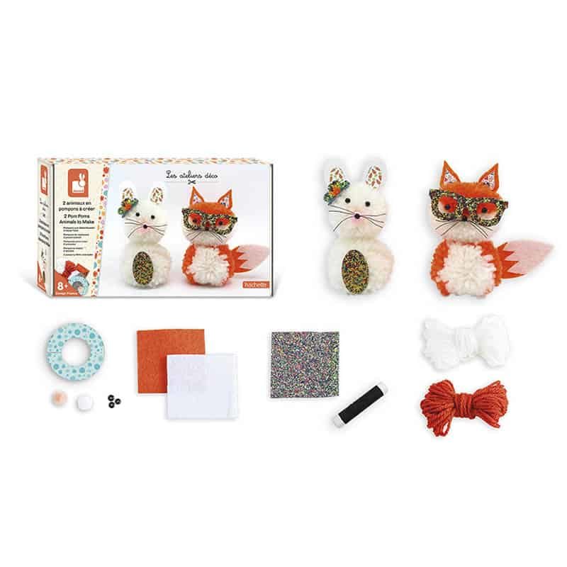 Janod Maken Pompons 2 dierfiguren - Afbeelding 3
