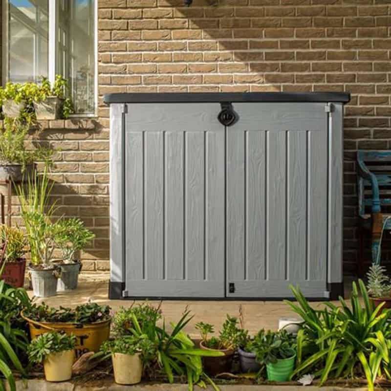 Keter Kast 2 deuren Store It Out Ace grijs & antraciet (146x82x123cm) - Afbeelding 2