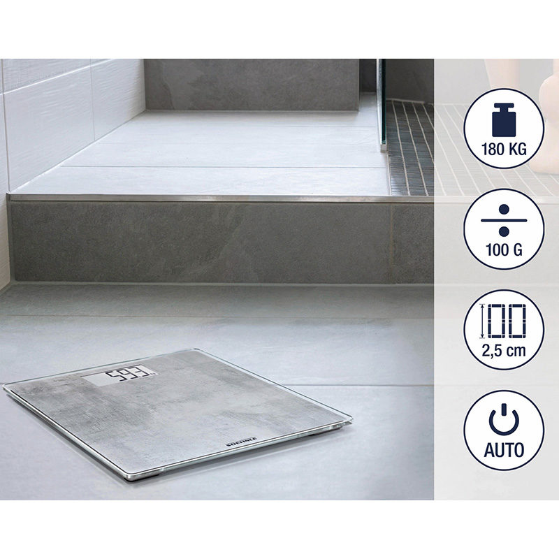 Leifheit Personenweegschaal Compact 300 Beton - Afbeelding 2