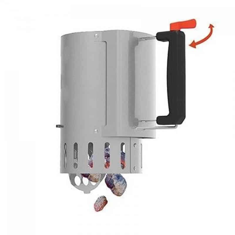 Barbecook Houtskoolstarter met safe-drop uit RVS