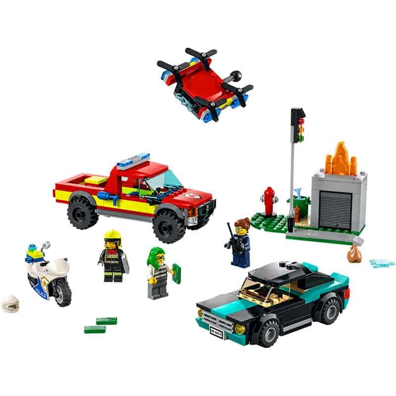 Lego CITY Brandweer & Politie achtervolging (60319) - Afbeelding 2