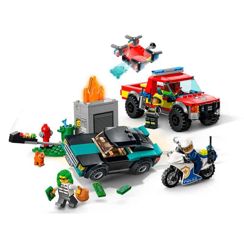Lego CITY Brandweer & Politie achtervolging (60319) - Afbeelding 3