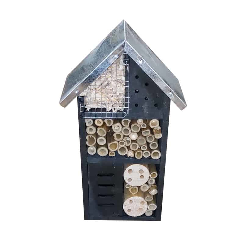 Insectenhotel (15x9x26 cm) Metalen dak