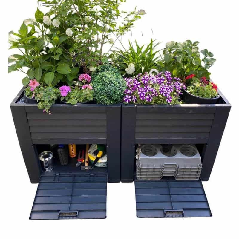 Tuinbak met compartement (150x76x78cm)