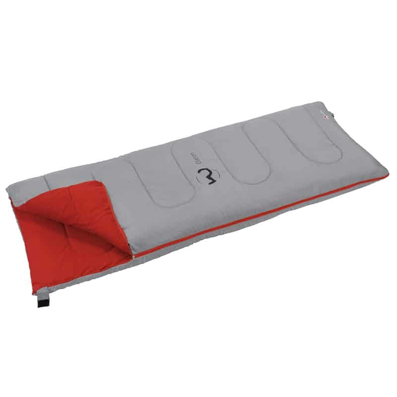 Slaapzak Oleron (190x75cm) grijs/rood