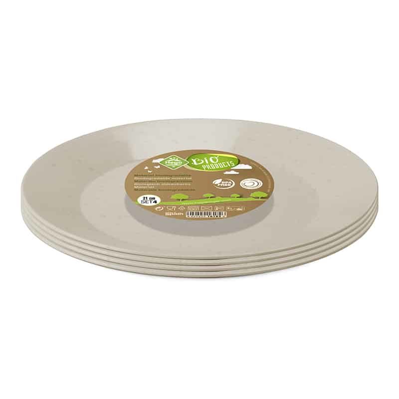 Jovi Bio bord plat (ø21cm) 4 stuks