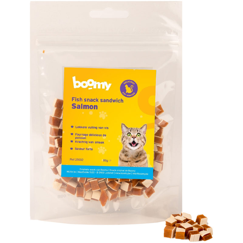 Boomy Kat snack (80gr) Sandwich zalm