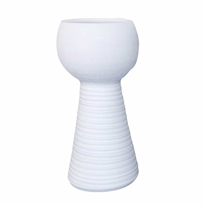 Marlou pot op voet (ø19x39cm) wit