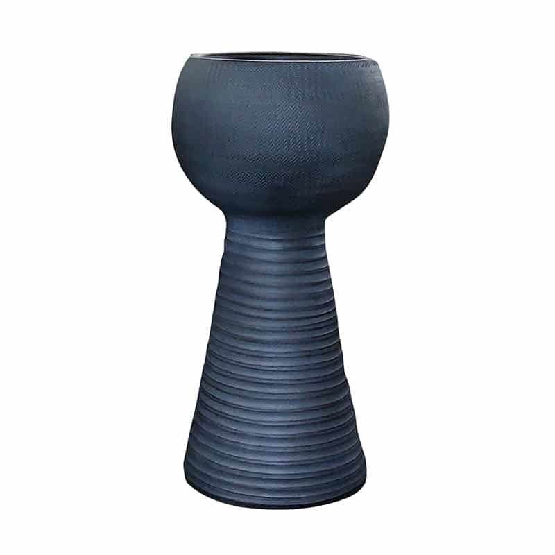 Marlou pot op voet (ø19x39cm) zwart