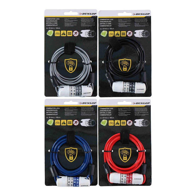Dunlop Cijferkettingslot (ø4mm) 180cm