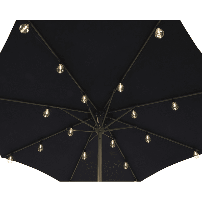 Parasol partylight buiten snoer (5m) zwart / 20 Led's warm wit - Afbeelding 7