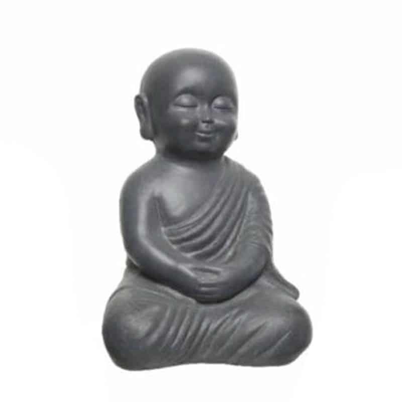 Boeddha zittend (34cm) antraciet - Afbeelding 3