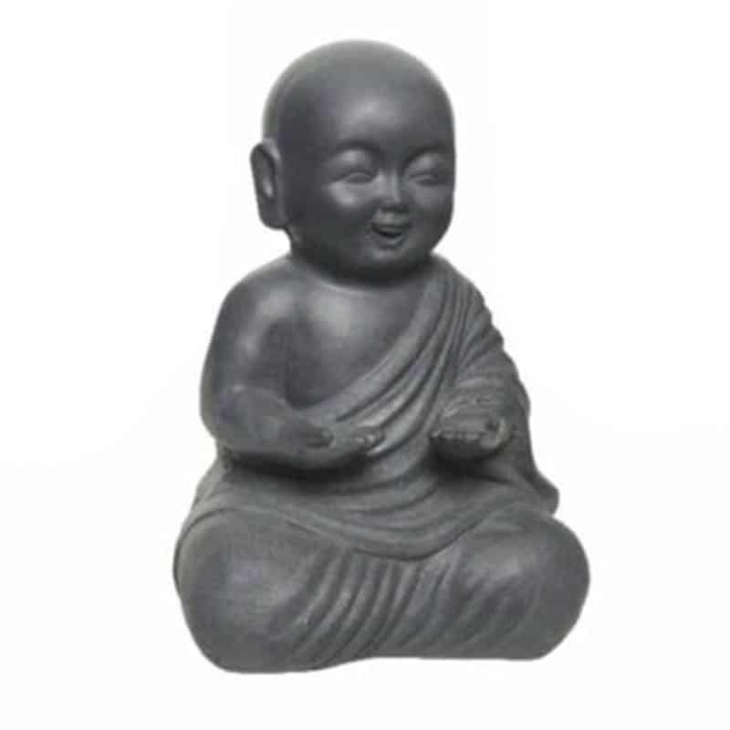 Boeddha zittend (34cm) antraciet