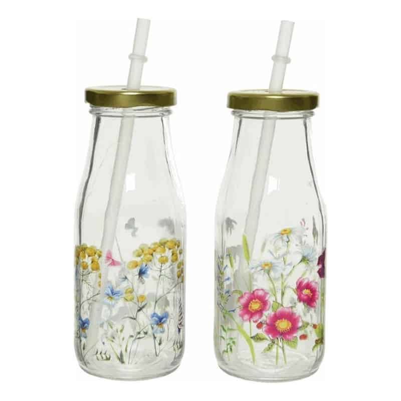 Drankflesje glas (30cl) met deksel