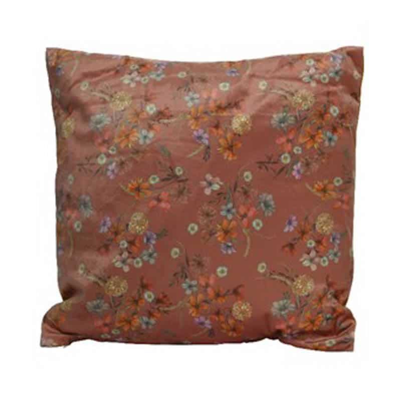 Kussen polyester bloemprint (45x45cm)