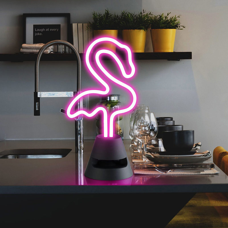 Neon Beat speaker LED flamingo - Afbeelding 6