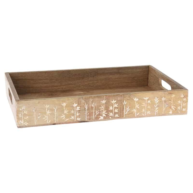 Dienblad (38x25x5,7cm) in mangohout