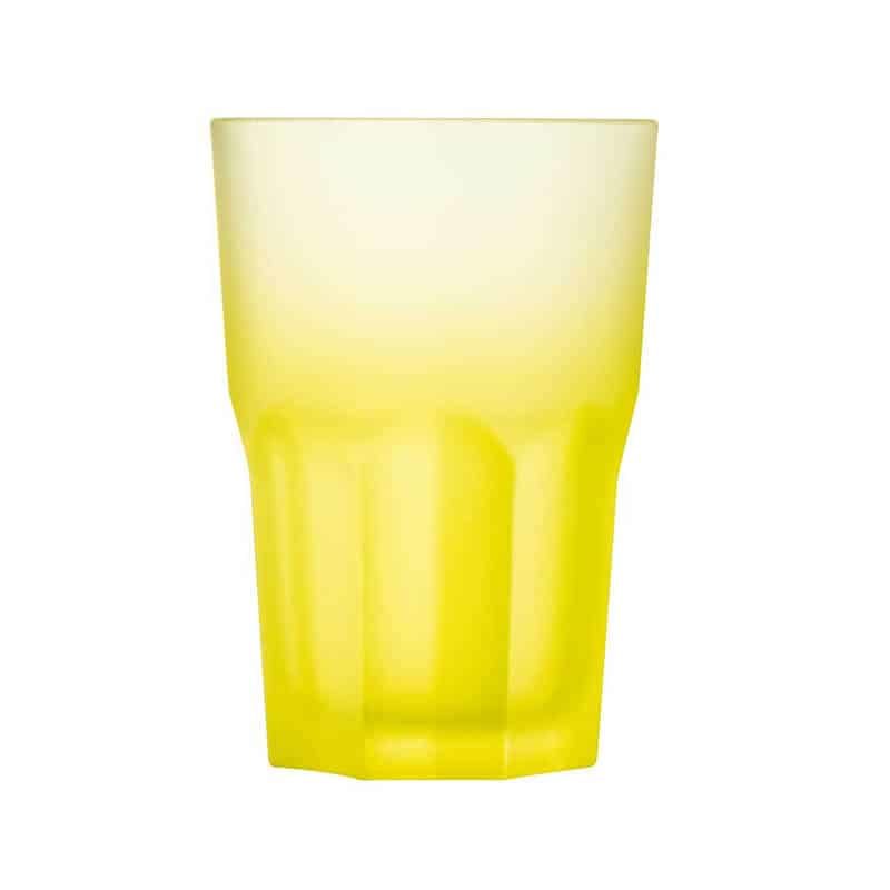 Techno glas frost geel