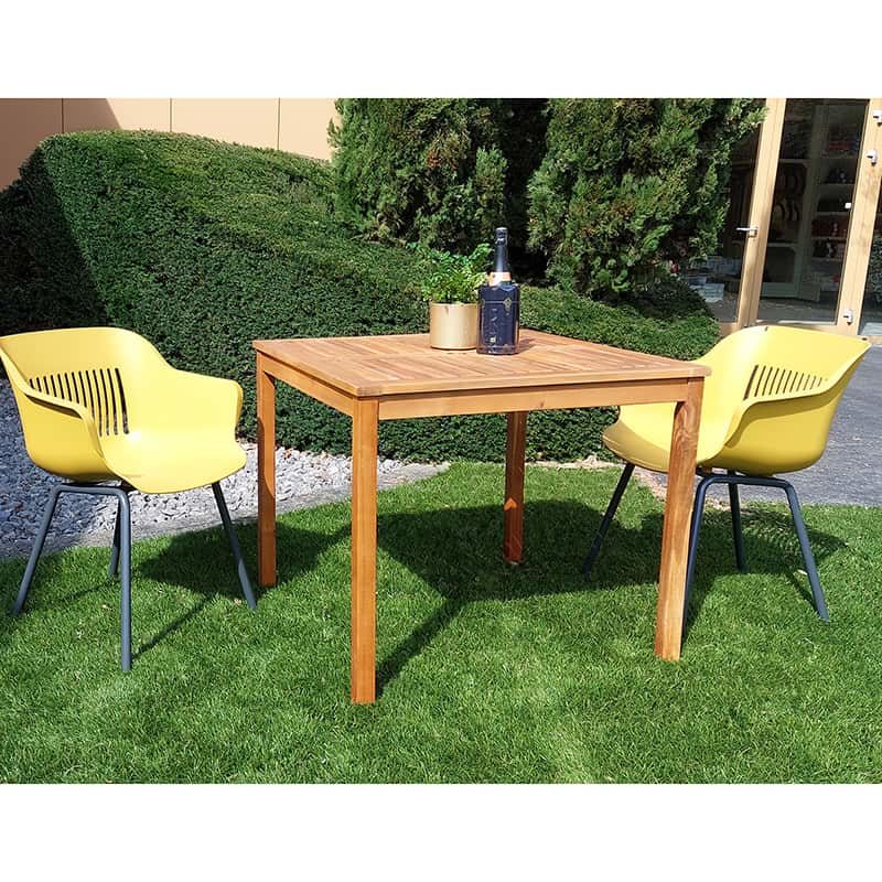 Tafel Hanoi (88x88xH75cm) in acacia hout - Afbeelding 2