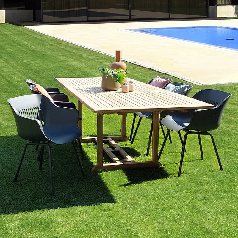 Tafel  Midland (100x180/240cm) in teak - Afbeelding 4