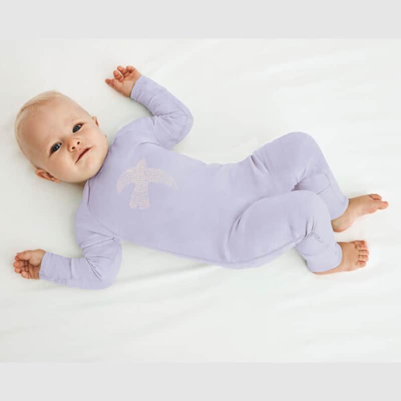 DIM Kids pyjama met rits birds parme - Afbeelding 2