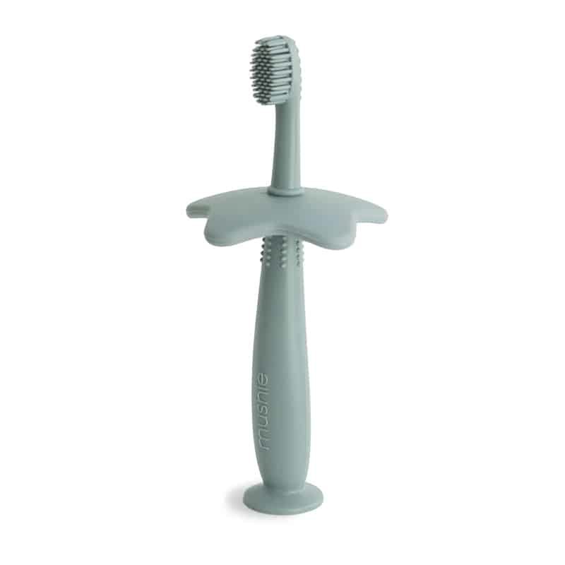 Mushie tandenborstel silicone - groen