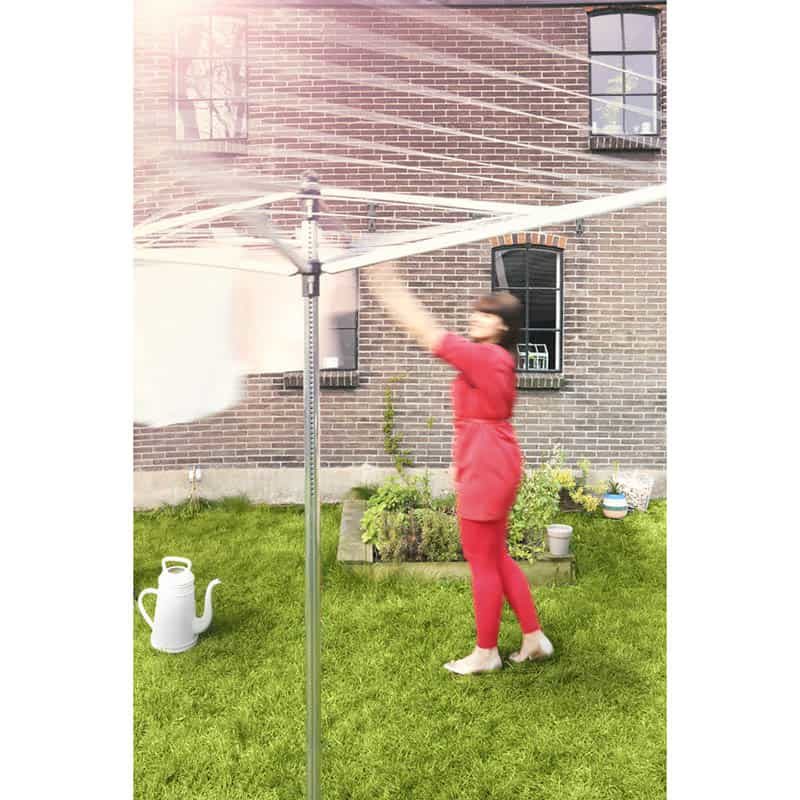 Brabantia Droogmolen Lift-O-Matic (50m) met metalen grondanker - Afbeelding 3
