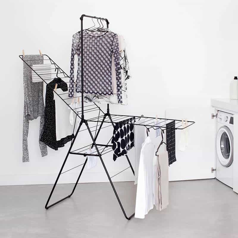 Brabantia Hangon droogrek (25m) zwart met haak - Afbeelding 2