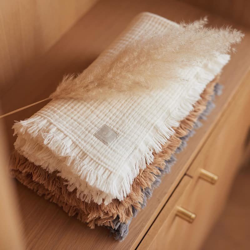 Jollein Deken muslin fringe (75x100cm) - Afbeelding 2