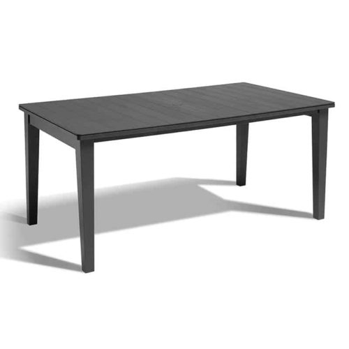 Keter Futura tafel (165x94cm) graphite met parasolopening