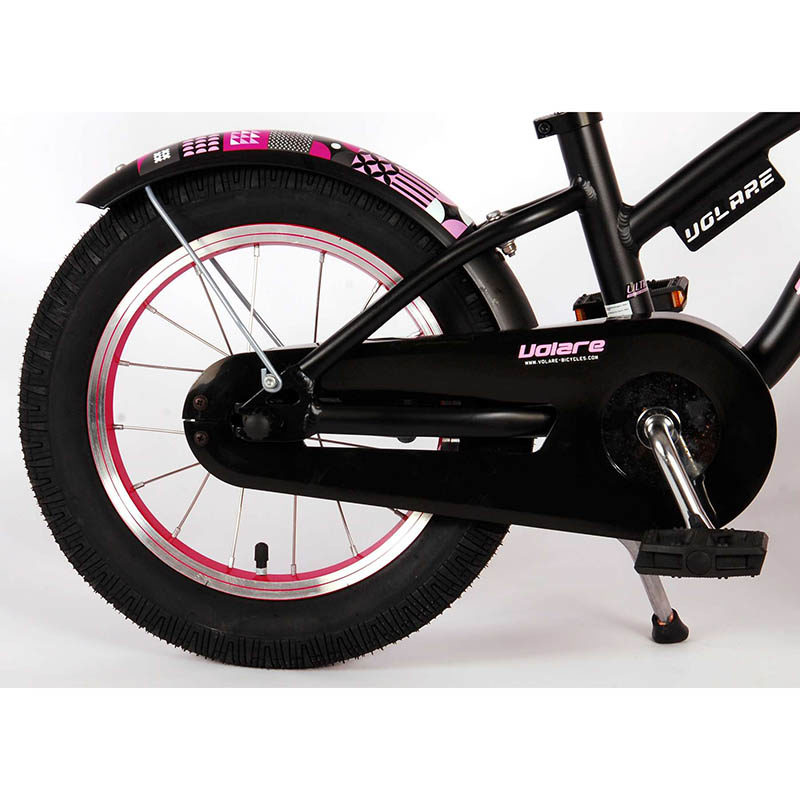 Fiets meisjes 14" Volare Miracle Cruiser mat zwart - Afbeelding 5