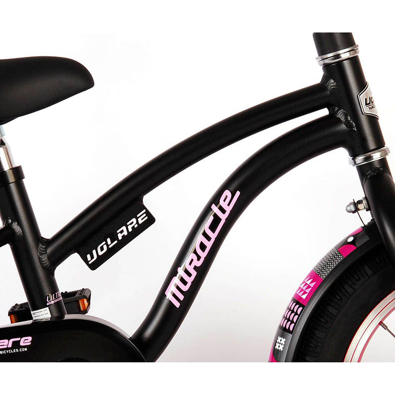 Fiets meisjes 14" Volare Miracle Cruiser mat zwart - Afbeelding 4