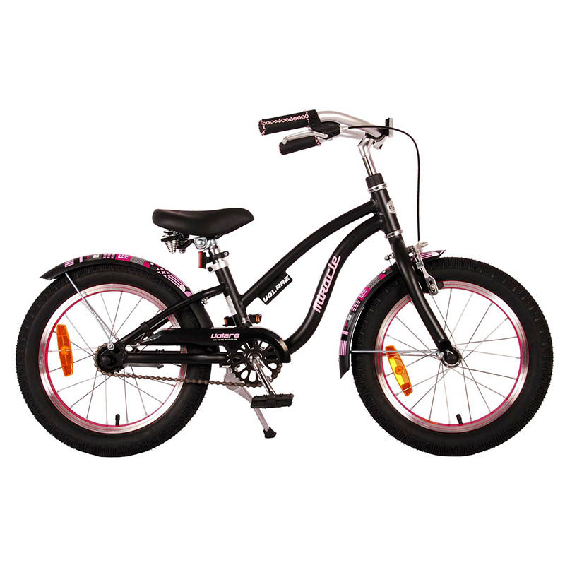 Fiets meisjes 16" Volare Miracle Cruiser mat zwart