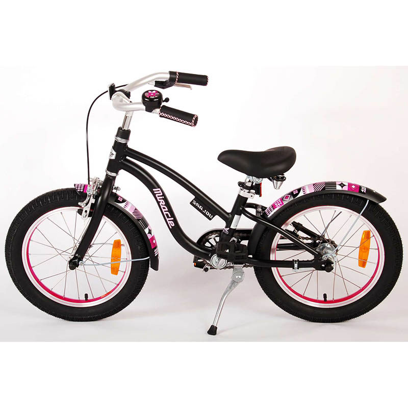 Fiets meisjes 16" Volare Miracle Cruiser mat zwart - Afbeelding 2