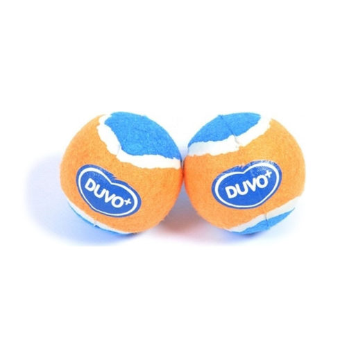 Duvo+ Tennisbal M (ø6cm) orange/blauw - 2 stuks