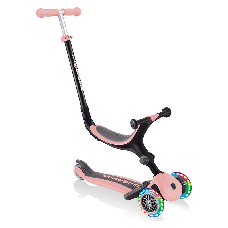 Globber Go-Up met lichten, plooibaar, pastel roze - Afbeelding 5