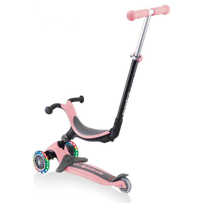 Globber Go-Up met lichten, plooibaar, pastel roze - Afbeelding 4