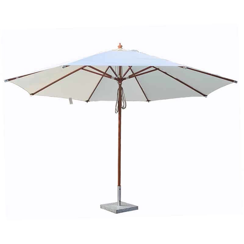 Quax Houtmast parasol (ø4m) met dubbele katrol