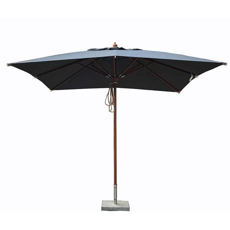 Quax Houtmast parasol (3x3m) met dubbele katrol