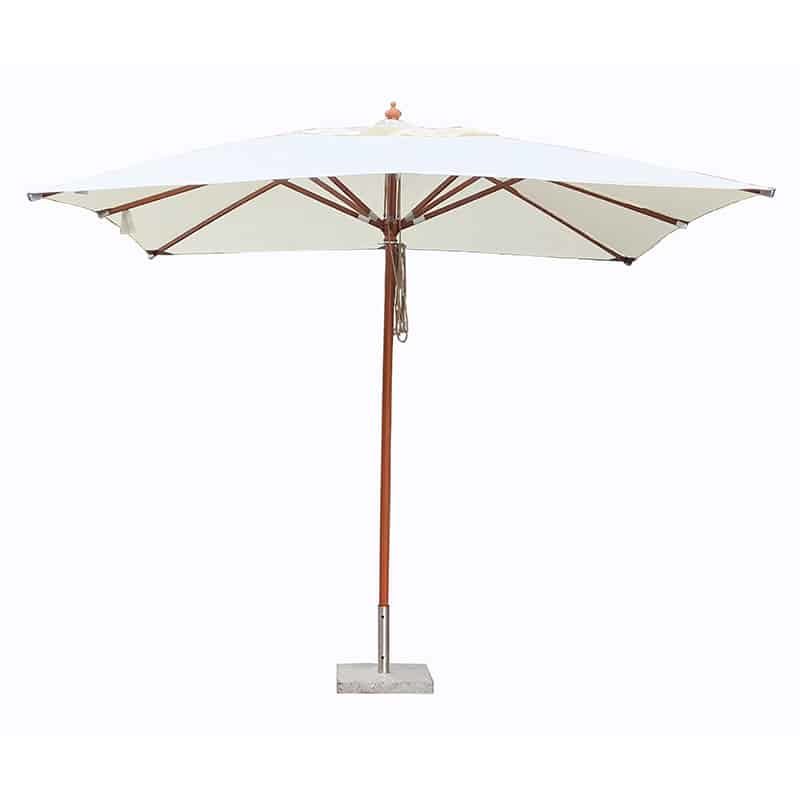 Quax Houtmast parasol (2x3m) met dubbele katrol