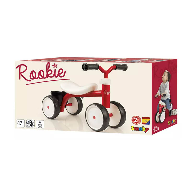 Smoby Loopfiets Rookie rood/wit - Afbeelding 4