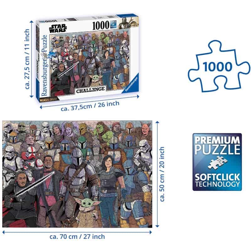 Ravensburger puzzel 1000st: Star Wars Mandalorian Challenge - Afbeelding 5