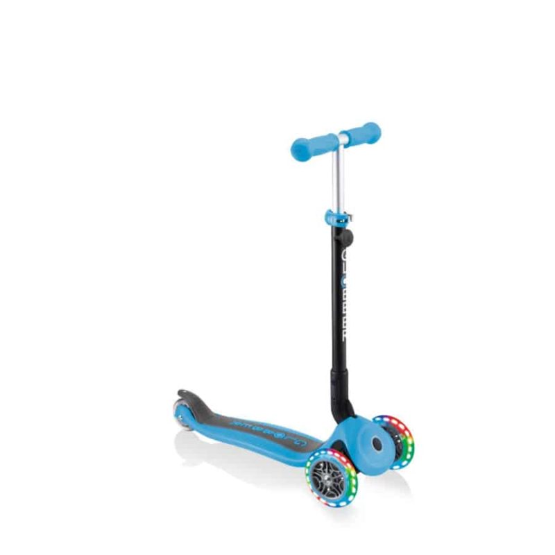 Globber Go-Up met lichten, plooibaar, pastel blauw - Afbeelding 2