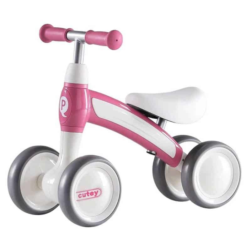 Qplay Loopfiets Cutey met 4 wielen - roze