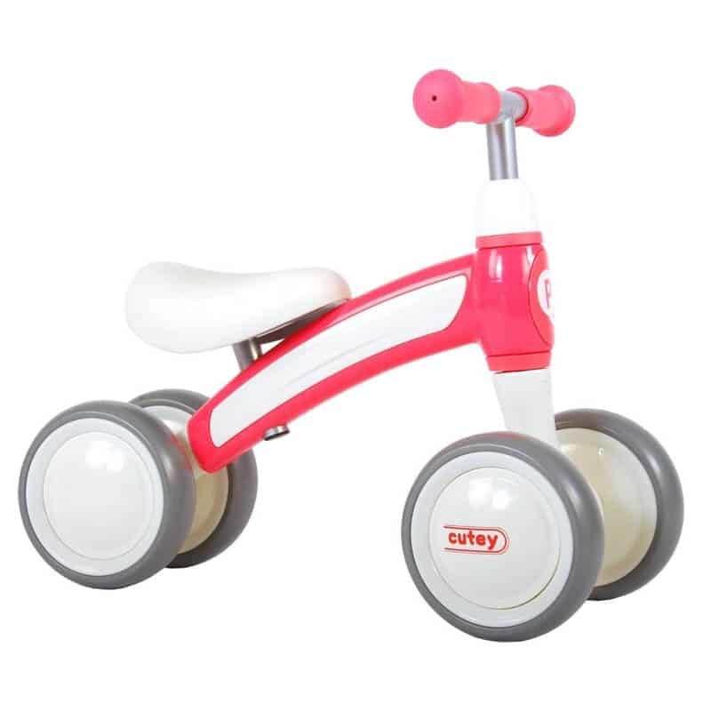 Qplay Loopfiets Cutey met 4 wielen - roze - Afbeelding 4