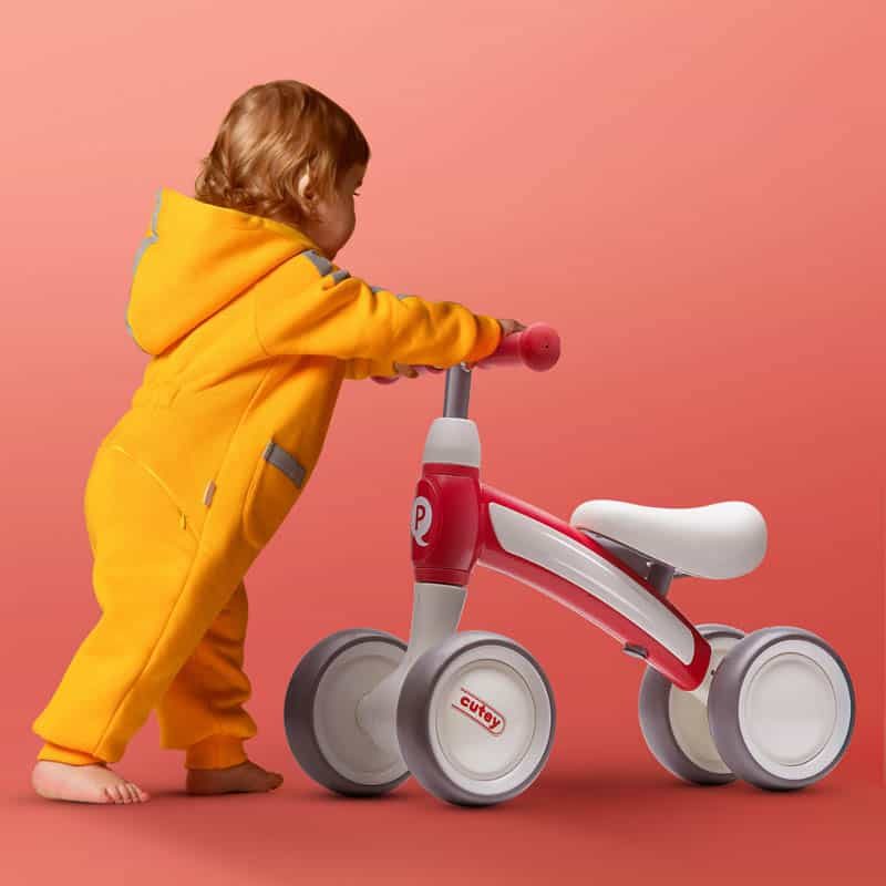 Qplay Loopfiets Cutey met 4 wielen - roze - Afbeelding 3